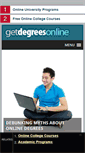 Mobile Screenshot of getdegreesonline.com