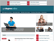 Tablet Screenshot of getdegreesonline.com